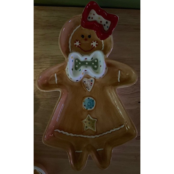 Set Of 2 Gingerman Divided Serving Platters, 7 PCS - Picture 9 of 12